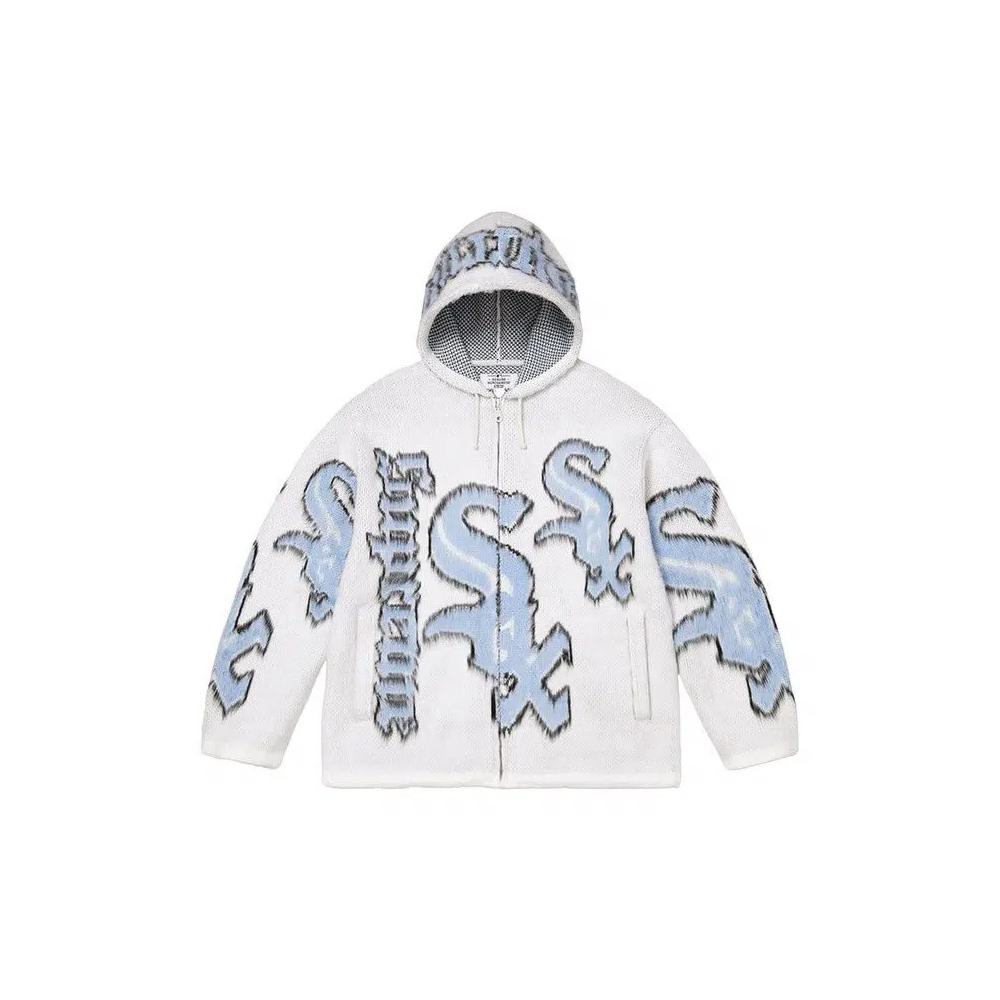 Свитера Supreme x Chicago White Sox Zip Up Hooded Sweater 'White' 1
