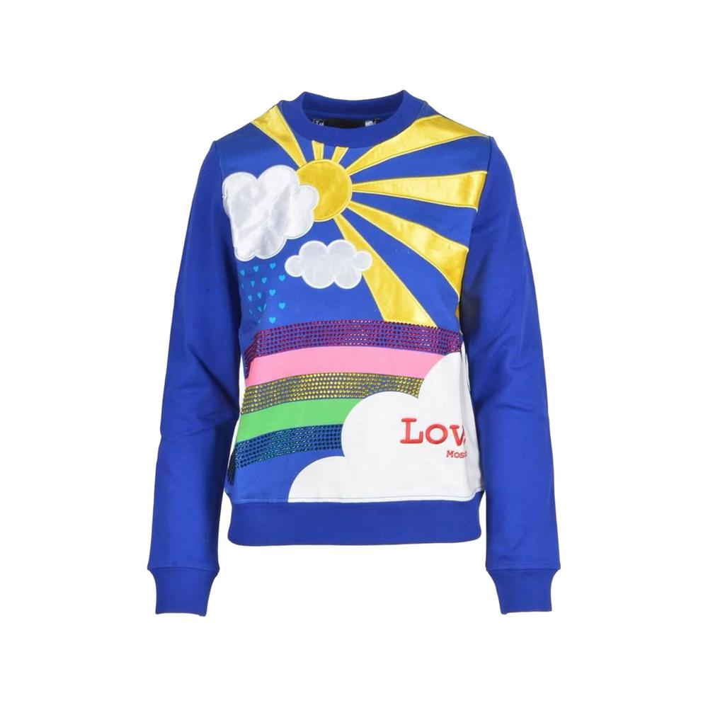 rhinestone-embellished crew-neck sweatshirt 1