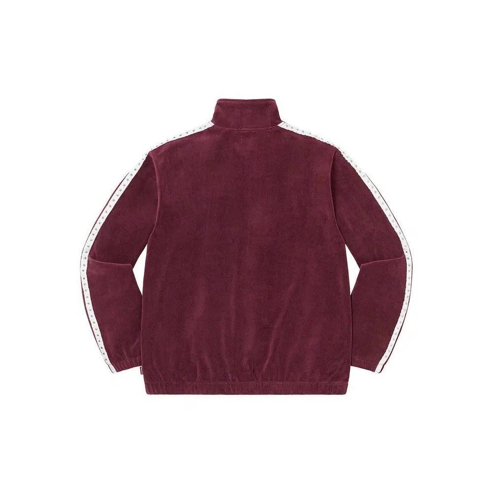 Трековые куртки Supreme Studded Velour Track Jacket 'Burgundy' 2