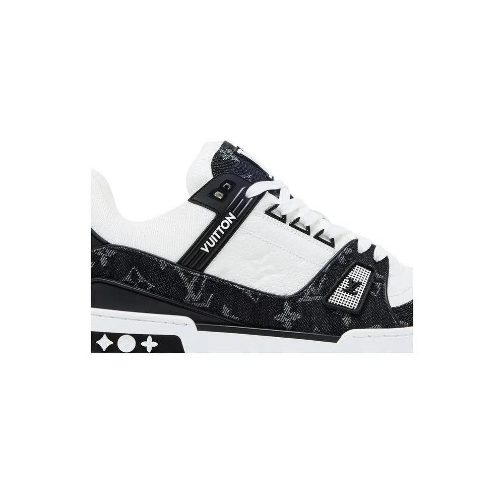 Кроссовки Louis Vuitton Trainer 'White Black Denim' 2