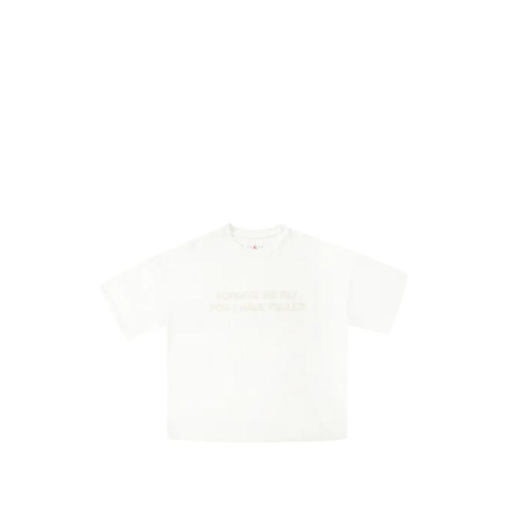 slogan-print drop-shoulder t-shirt 1