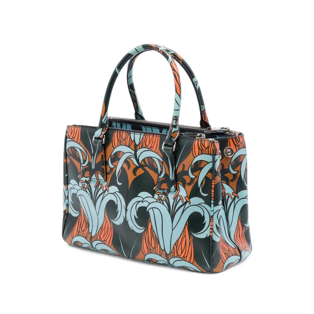 Маленькая сумка-сэтчел Saffiano Lux Galleria Lily Print Double Zip (2013-2026 годы) 2
