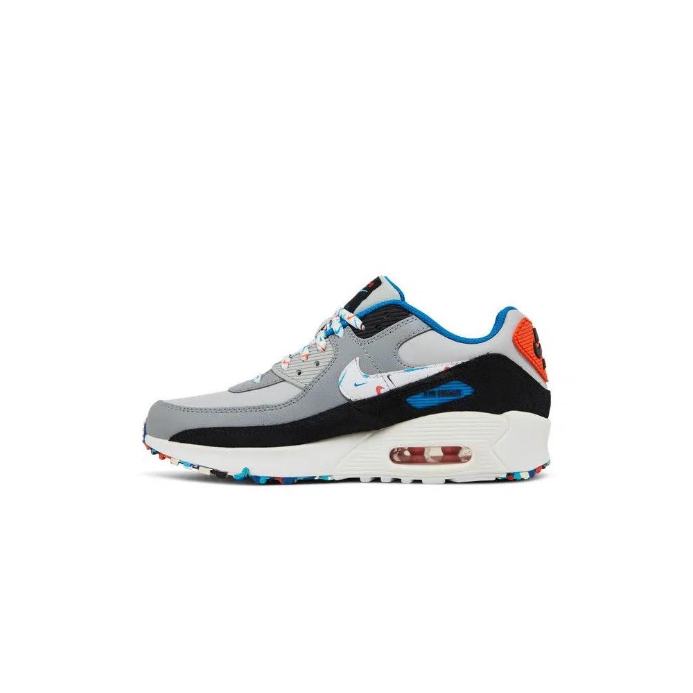 Кроссовки Nike Air Max 90 Leather GS 'Grey Fog Multi Swoosh' 3