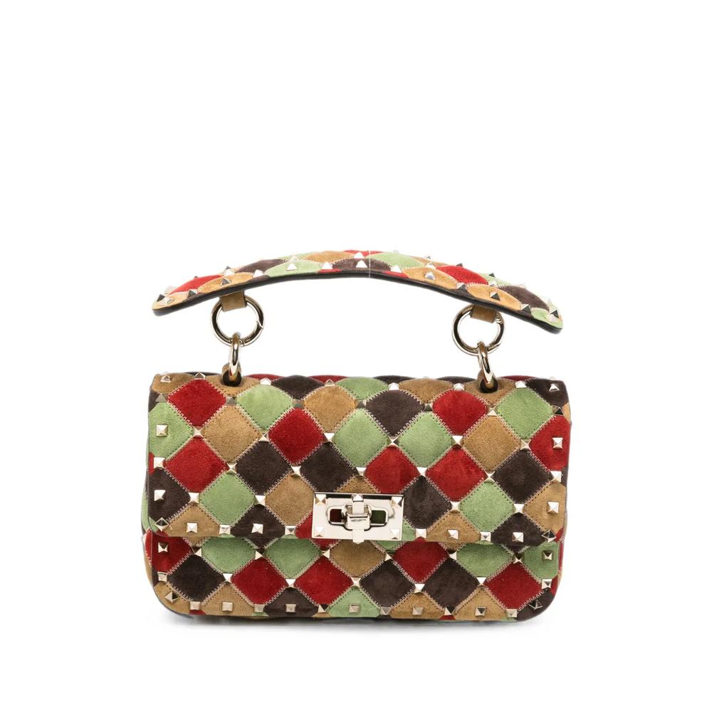 Rockstud Spike patchwork tote bag 1