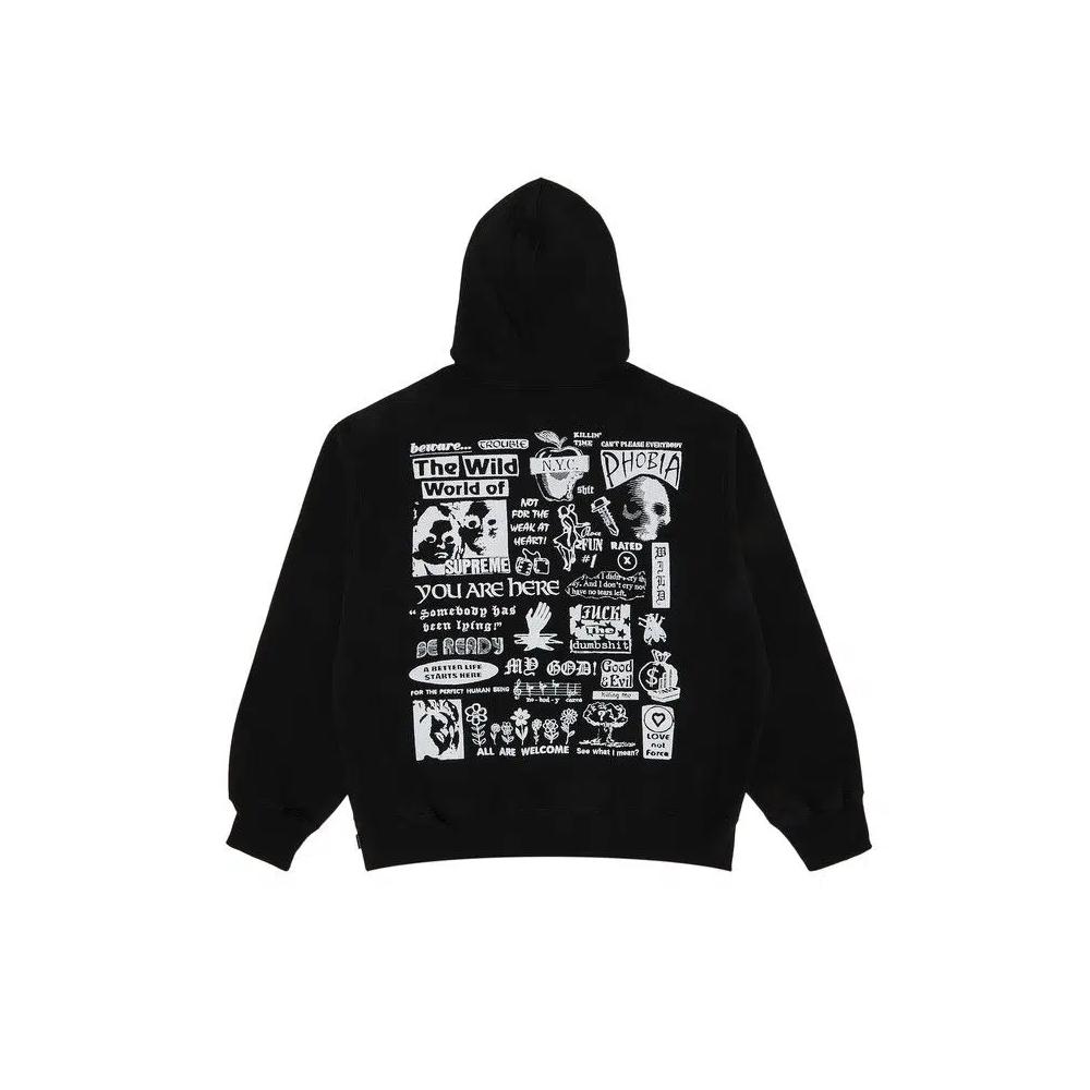 Худи Supreme Wild с вышивкой на капюшоне 'Черный' 2