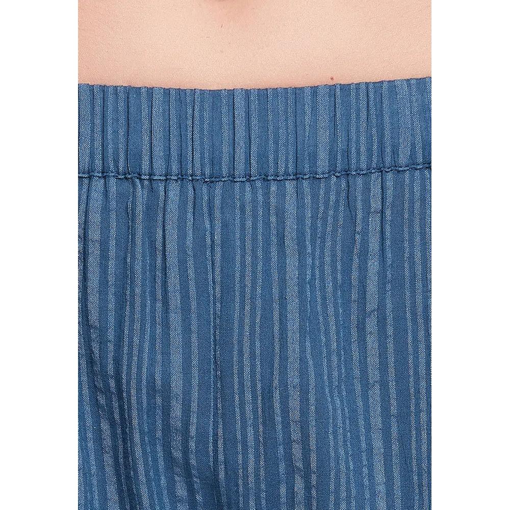 Clovia Sassy Stripes рубашка на пуговицах и пижама в темно-синем цвете - хлопок 6