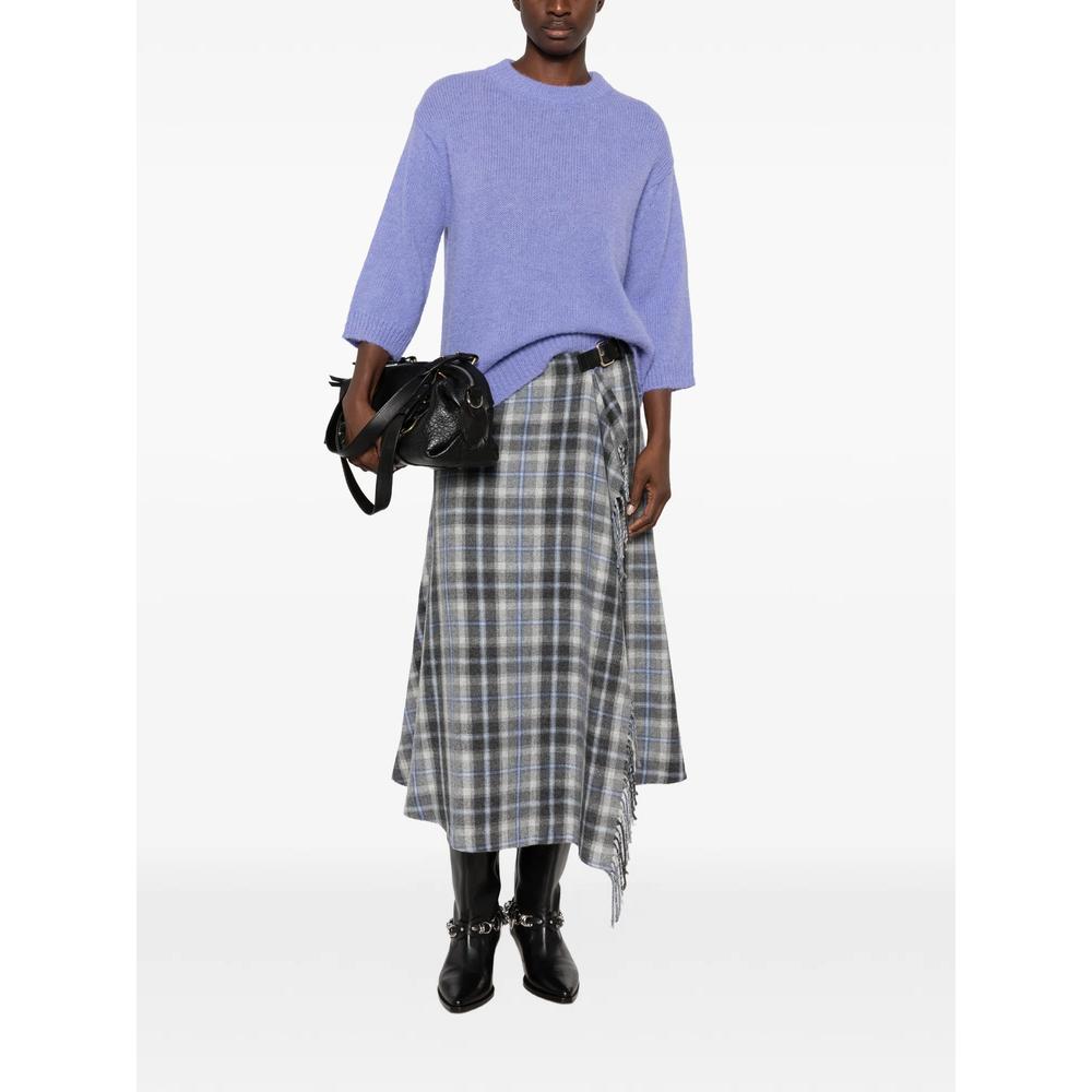 checked fringed midi skirt 2