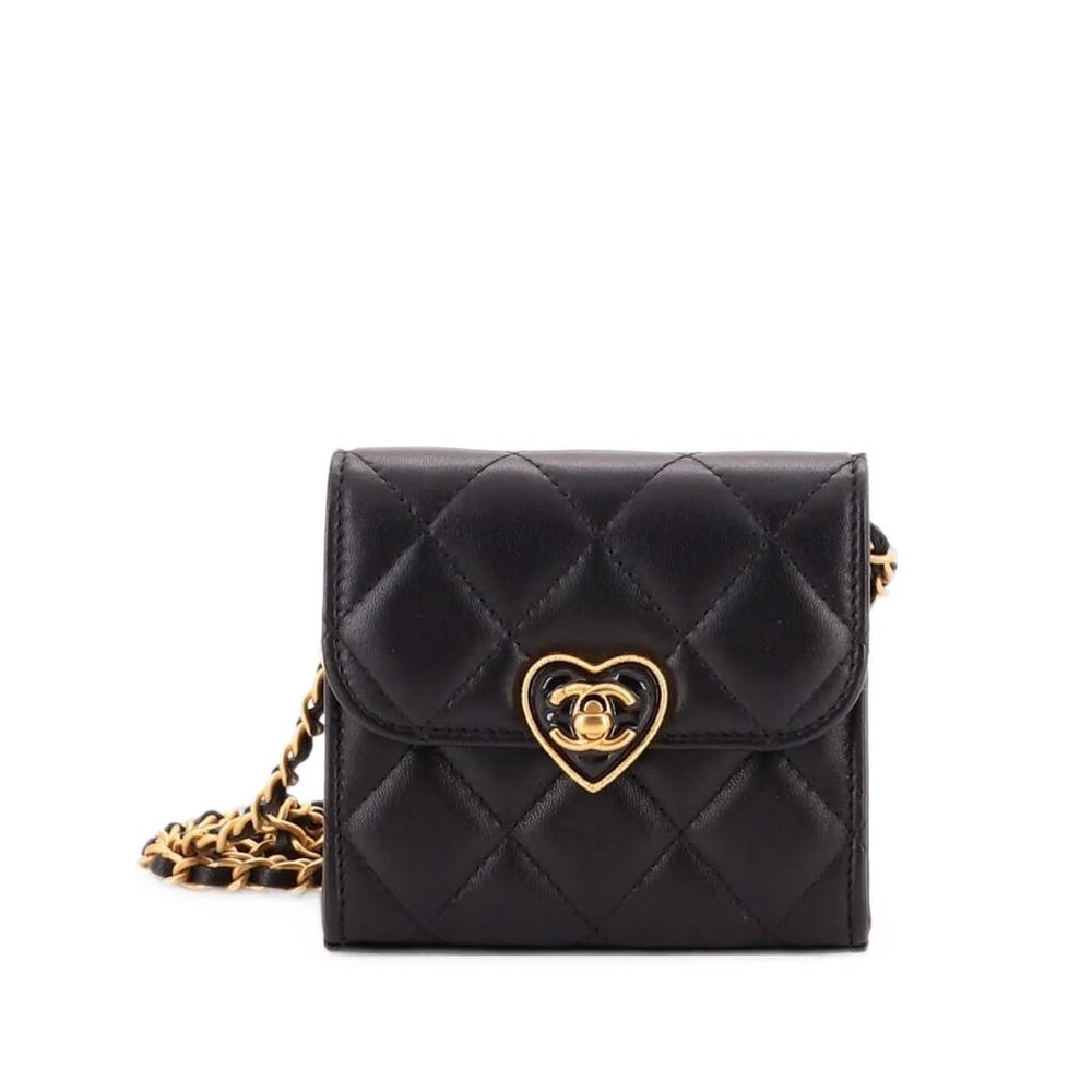 Мини-сумка через плечо Coco Love CC Heart Clutch with Chain Quilted Lambskin 1