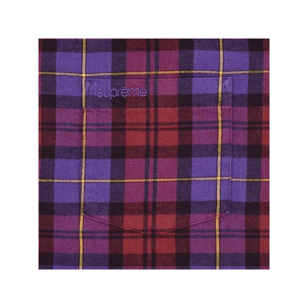 Фланелевые рубашки Supreme Plaid Flannel Shirt 'Фиолетовый' 3