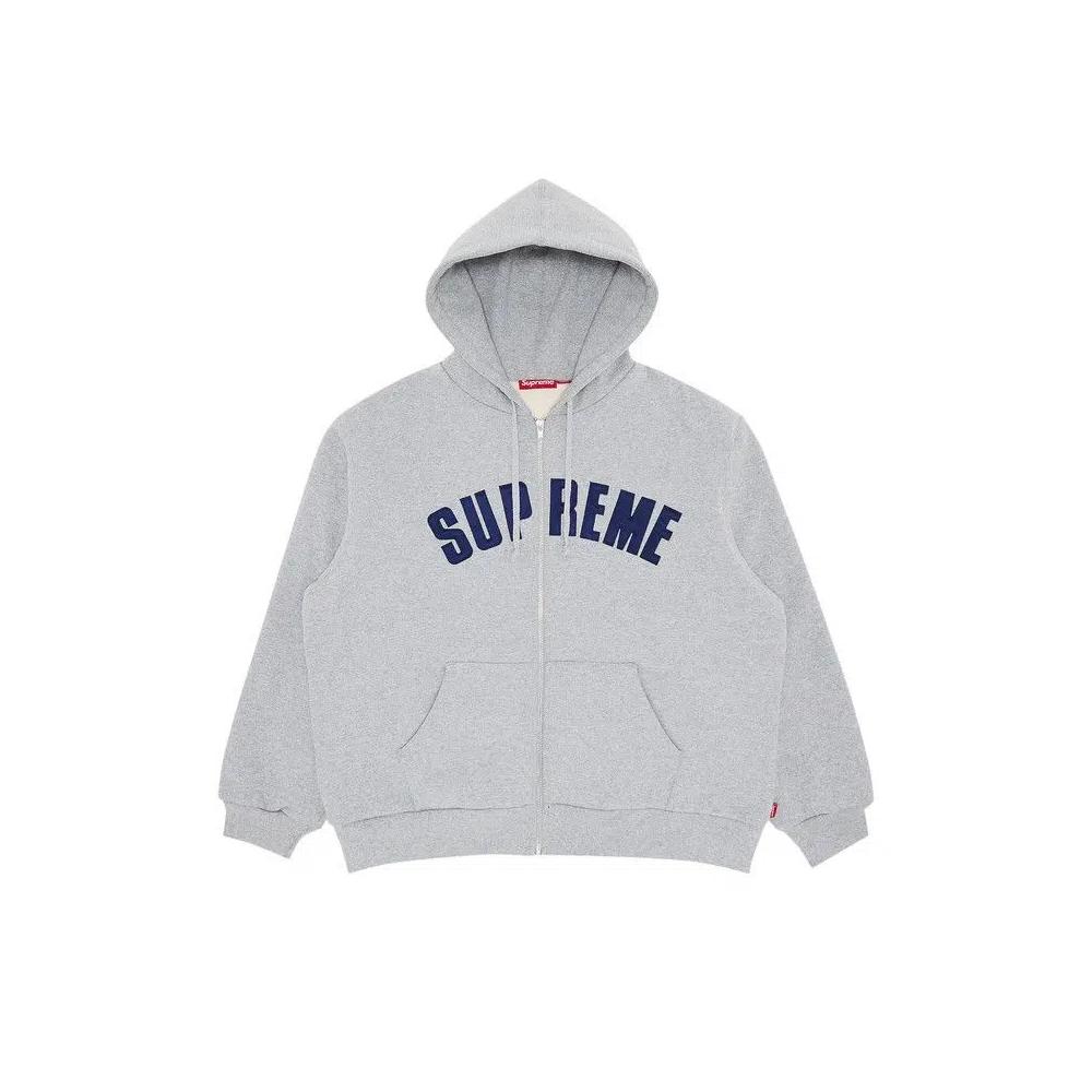 Худи Supreme Arc Thermal Zip Up Hooded Sweatshirt 'Heather Grey' 1