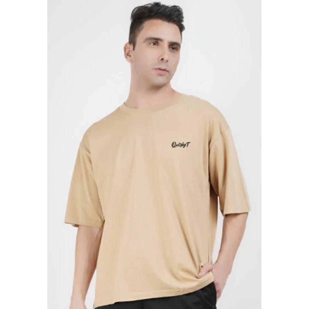 Оversized Clown Graphic Beige Cotton Short Sleeve Essential Tee 4