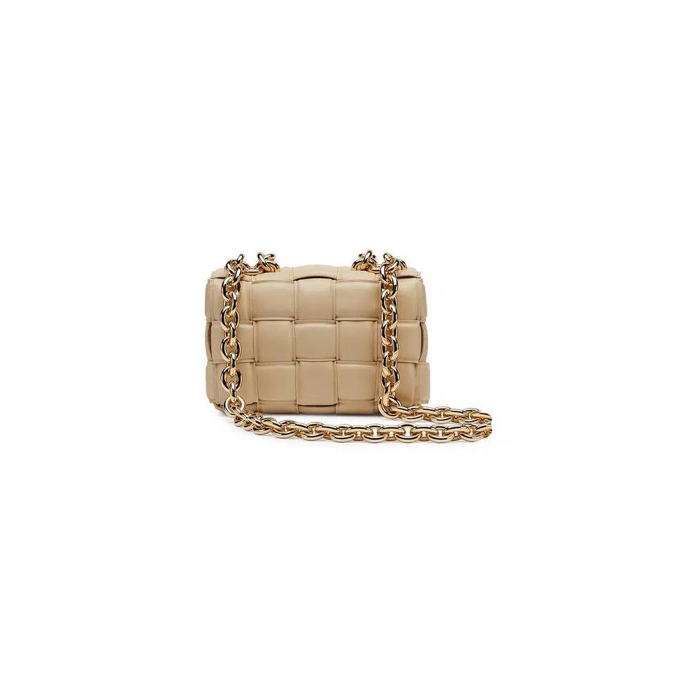 Сумки через плечо Bottega Veneta Chain Cassette Bag 'Каша/Золото' 2