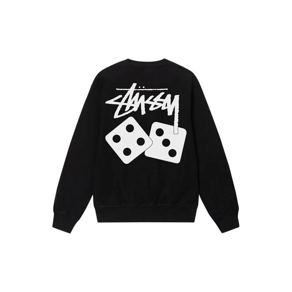 Свитеры Stussy Dice Pigment Dyed Crew 'Black' 2