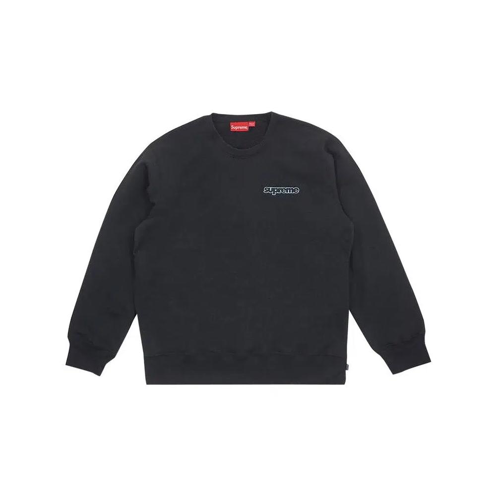 Круглые вороты Supreme Connect Crewneck Sweatshirt 'Black' 1