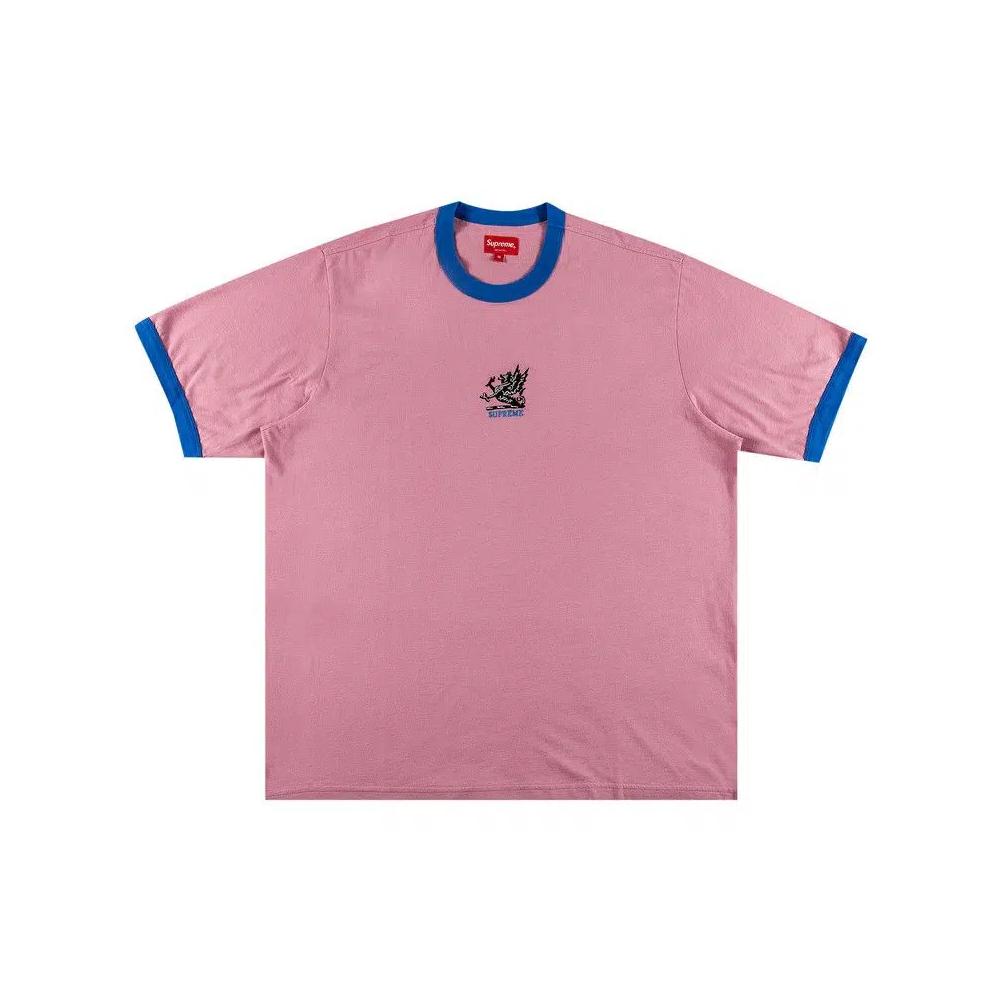 Футболки Supreme Dragon Ringer Tee 'Rose' 1