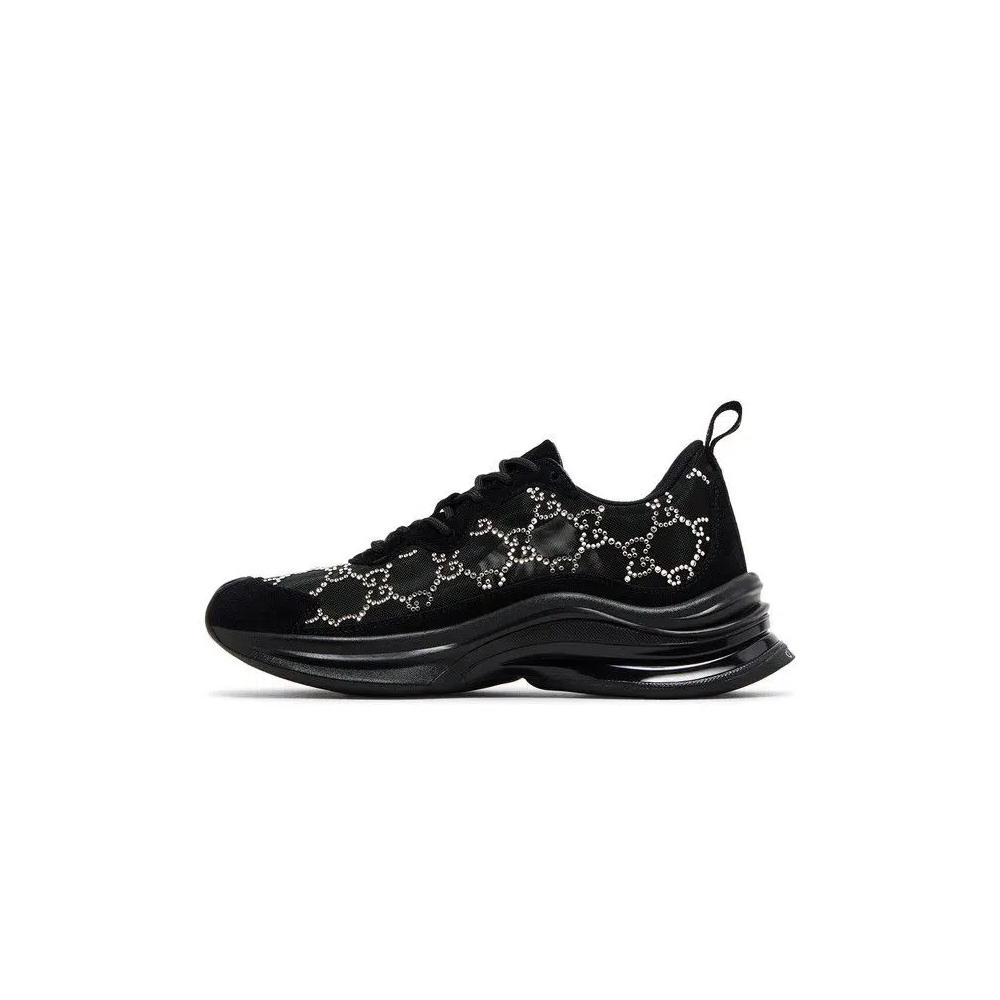 Кроссовки Gucci Wmns Run Sneaker 'GG Crystal - Black' 3