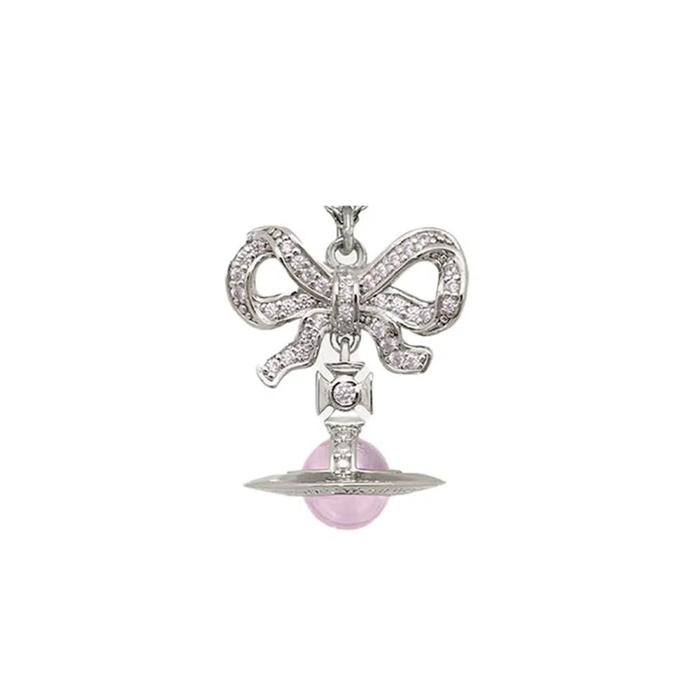 Женское колье серебряное с розовыми акцентами 6302039G 01P356SM 4