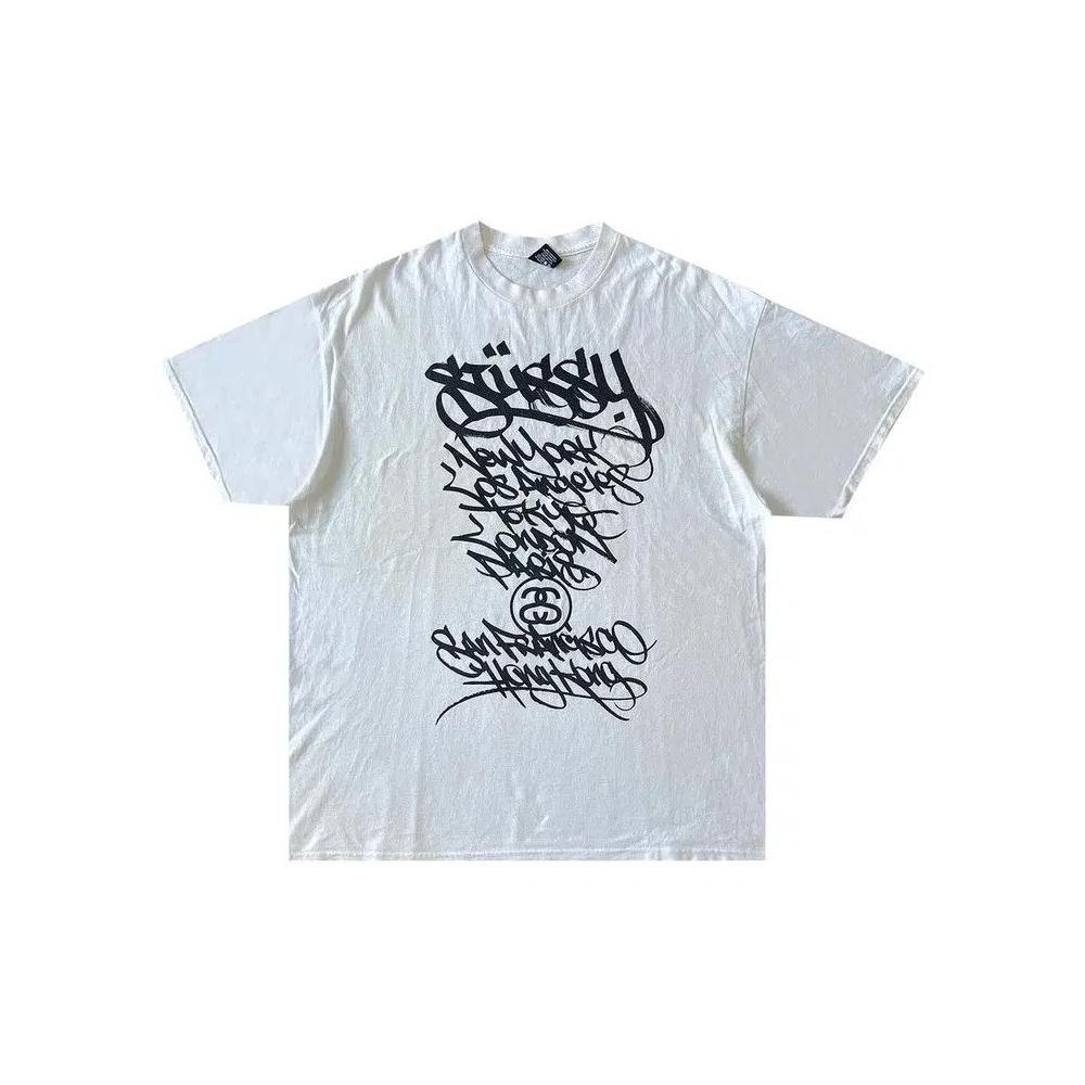 Футболки Stussy x Ease World Tour Tee 'White' 1