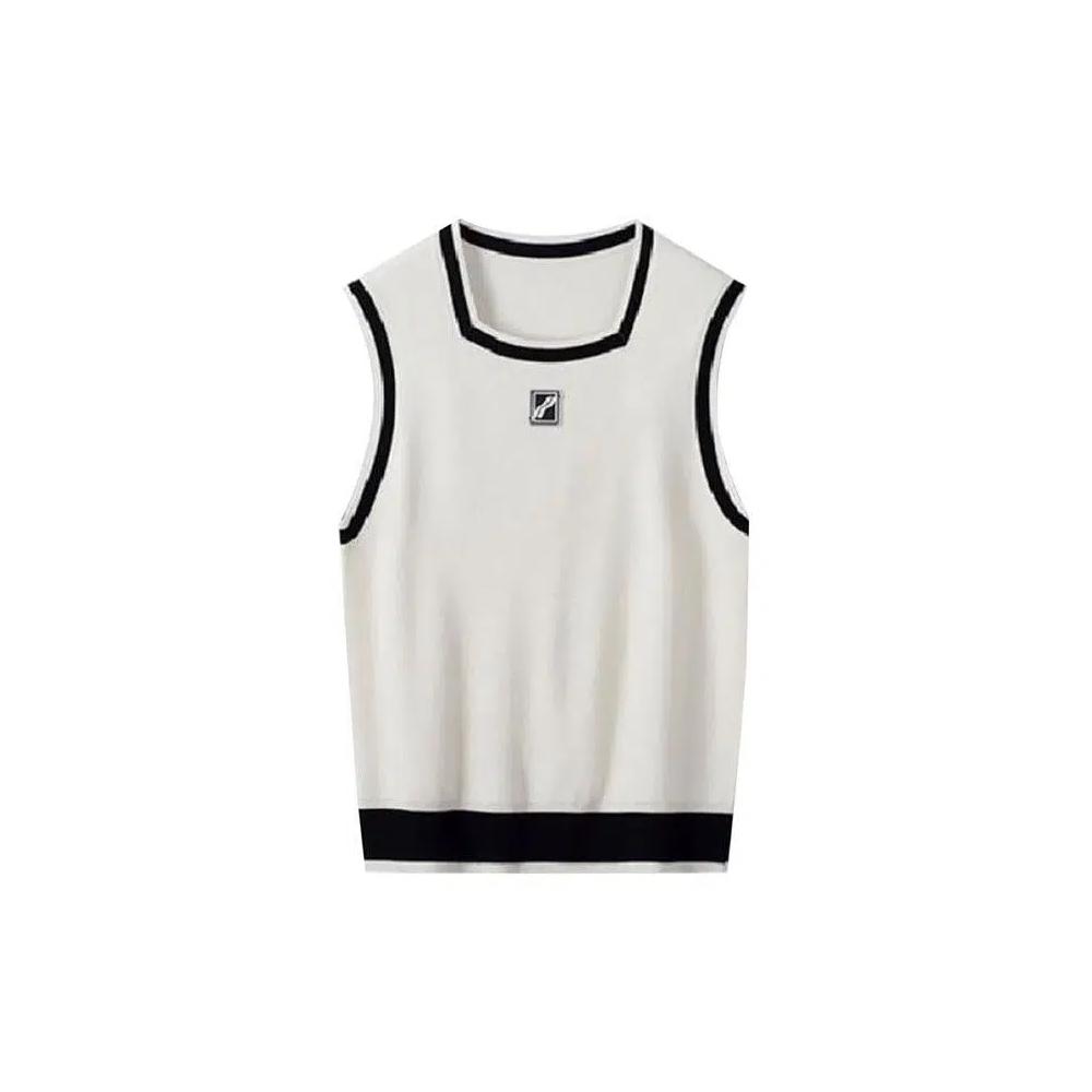 Жилеты We11done Logo Patched Square Neck Vest «Ivory» 1