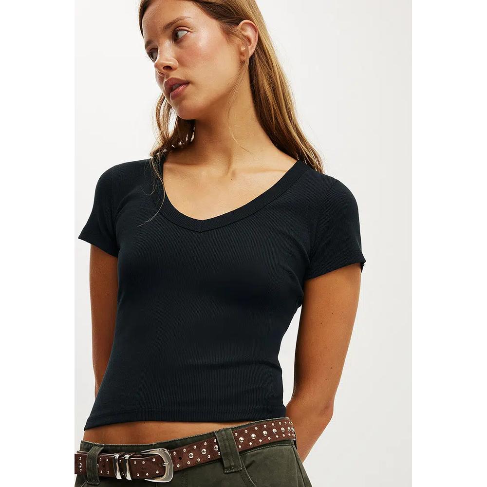 Футболка Goldie Rib V Neck Short Sleeve Tee 3