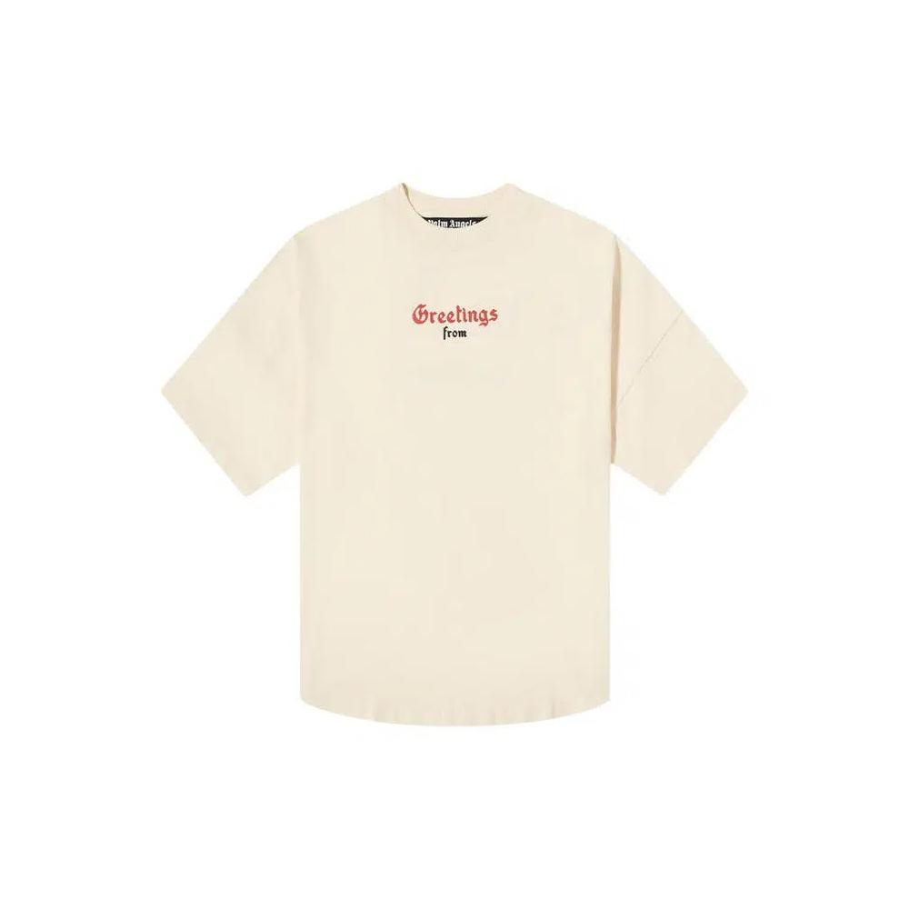 Футболки Palm Angels California Logo Over Tee 'Off White/Red' 1
