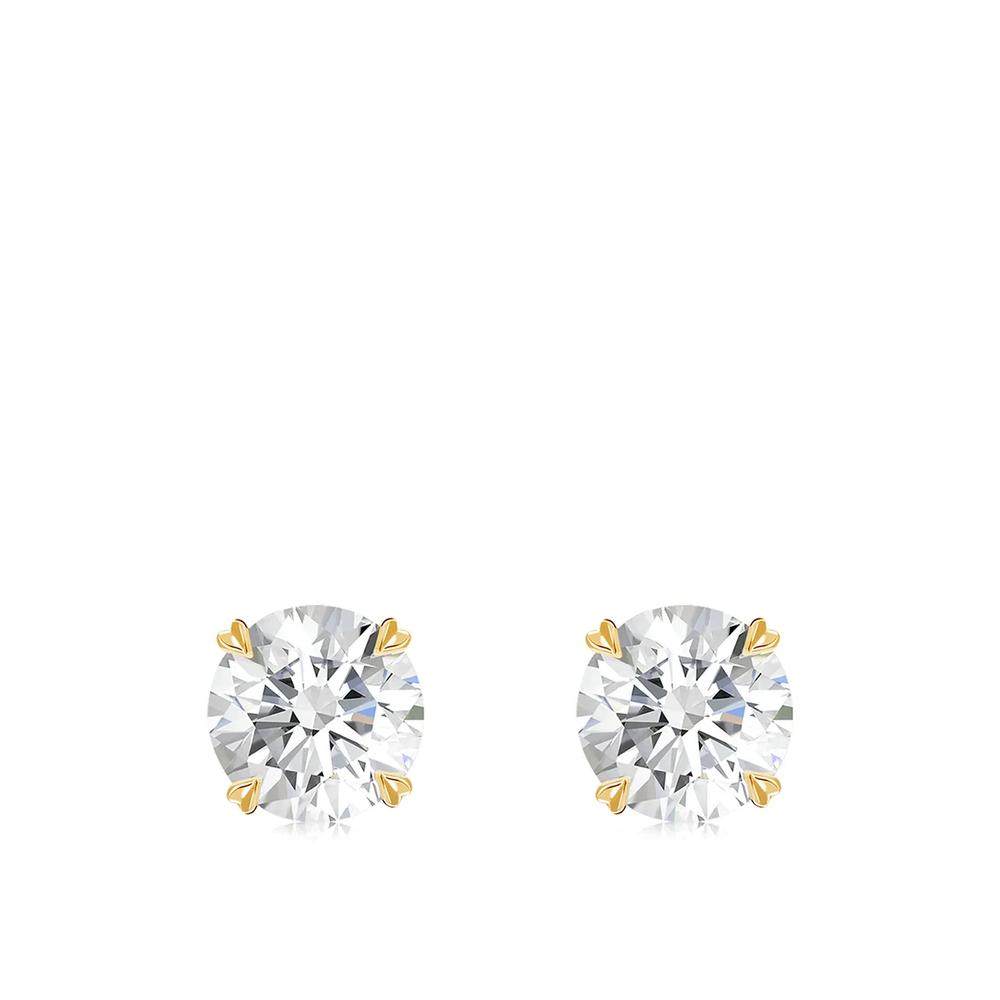 Серьги-гвоздики Windsor из желтого золота с бриллиантами 1