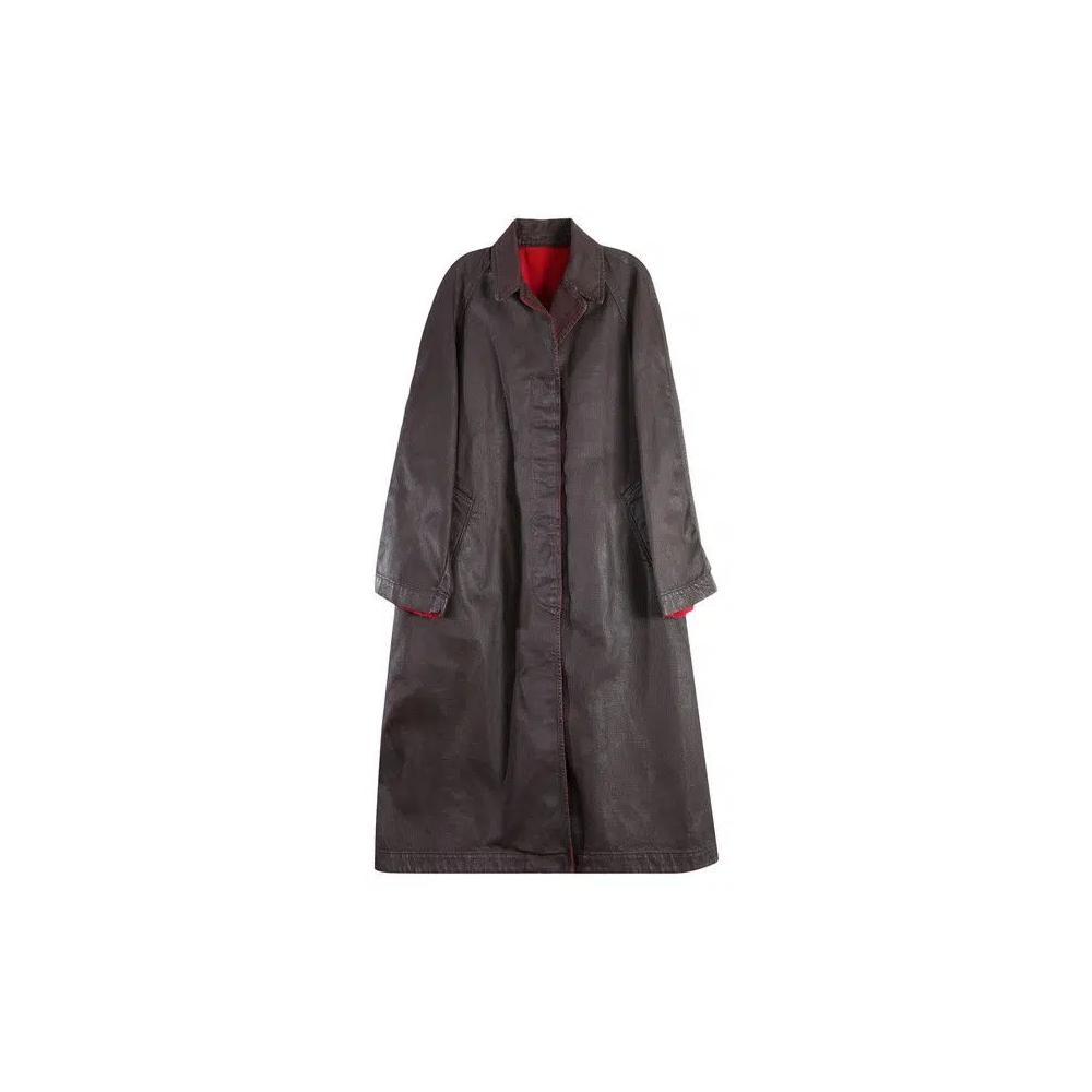 Пальто Dries Van Noten Long Coat 'Burgundy' 1