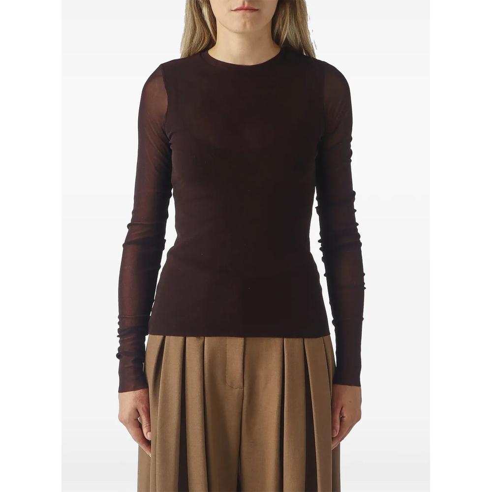 sheer-panel long-sleeve T-shirt 1