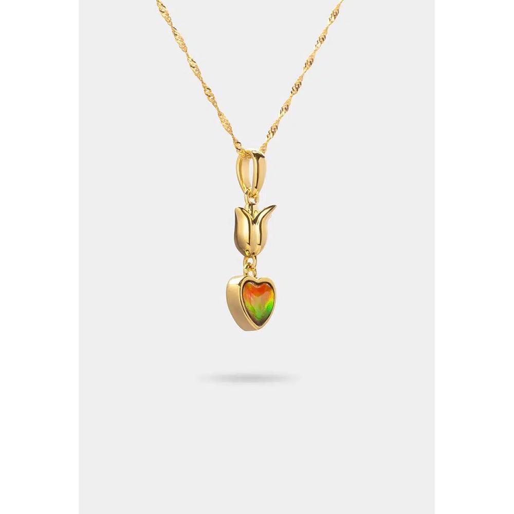 Подвеска Amour Fleur Ammolite 152 с золотым покрытием 2