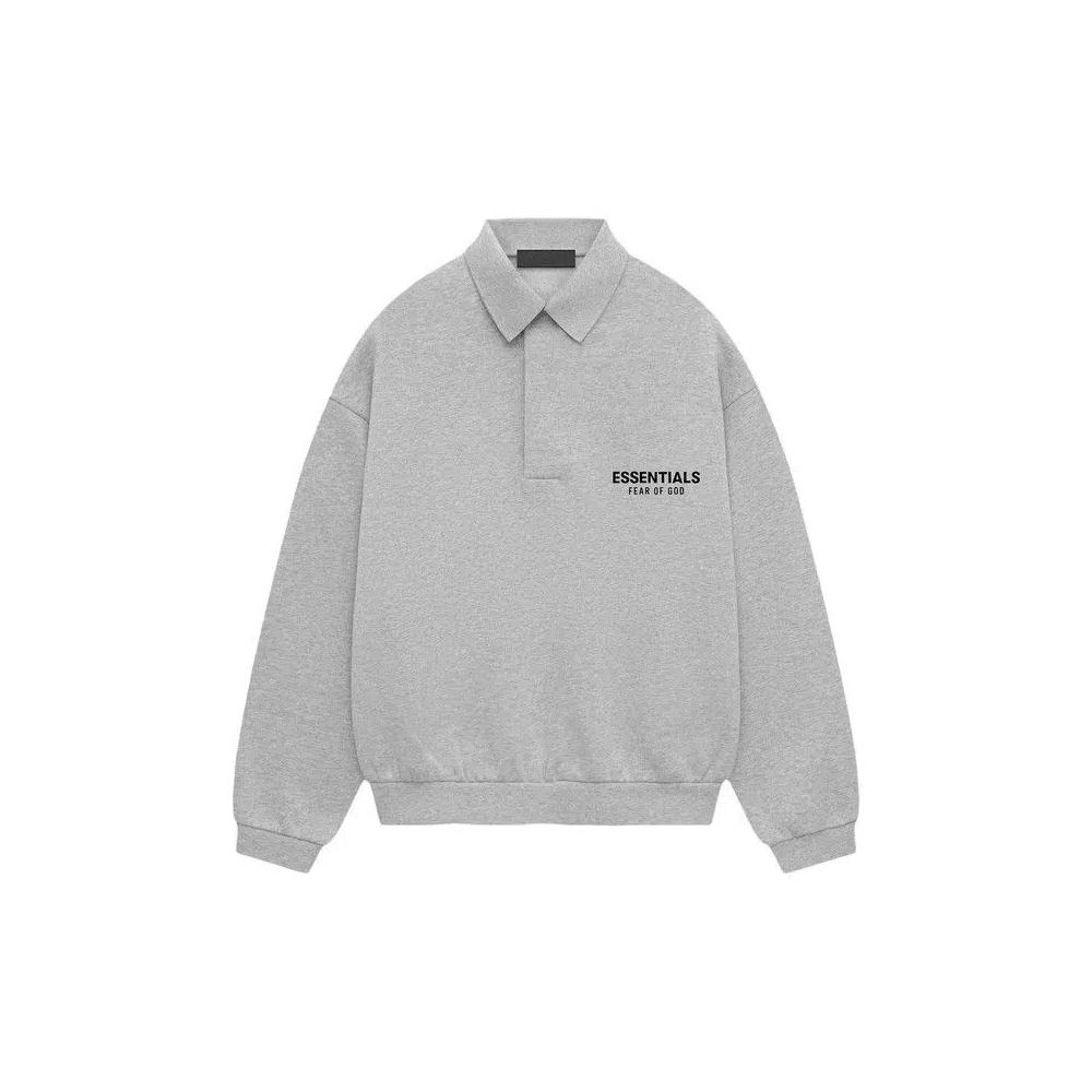 Поло Fear of God Essentials Fleece Polo 'Light Heather Grey' 1