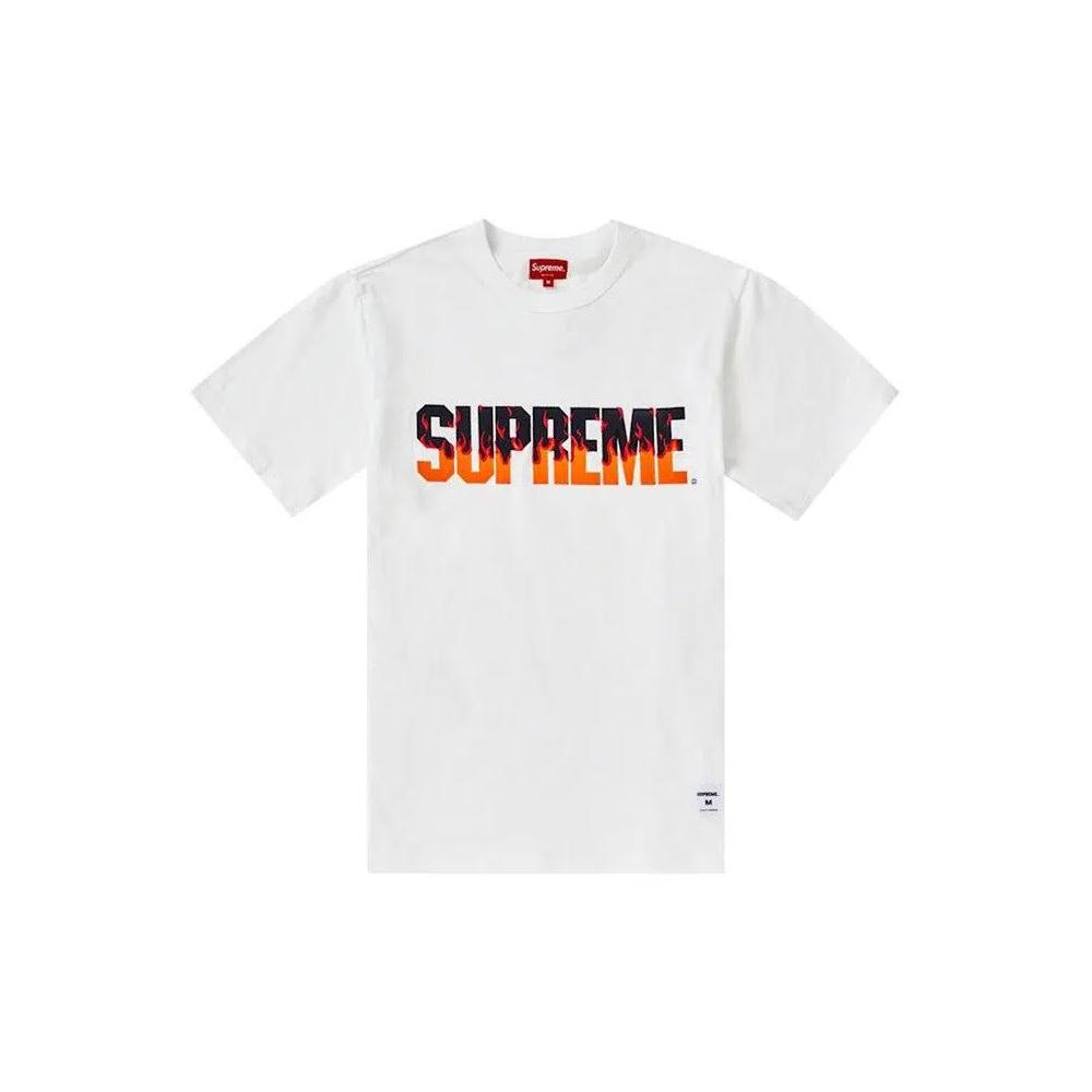 Топы Supreme Flames Short-Sleeve Top 'White' 1
