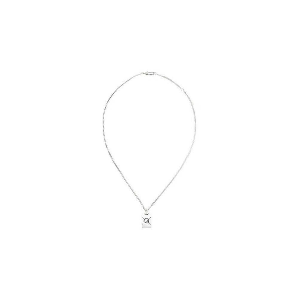 Ожерелья Gucci Sterling Ghost Tag Necklace 'Black' 1