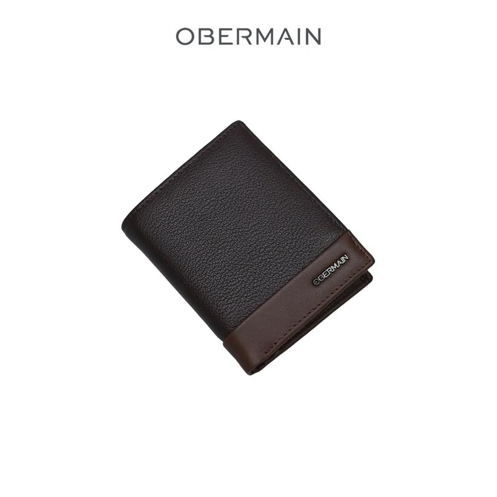 RFID высокий бумажник из натуральной кожи коричневый 4