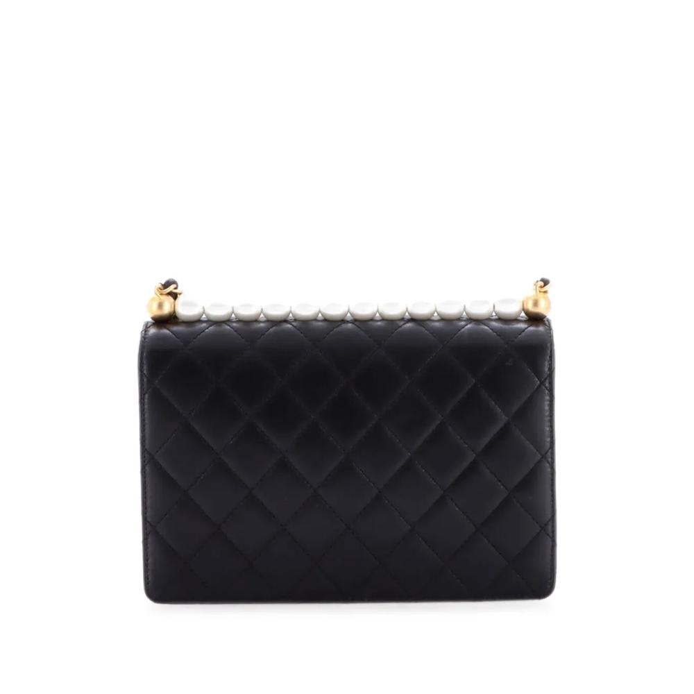 Маленькая стеганая сумка на плечо Chic Pearls Flap Bag 2