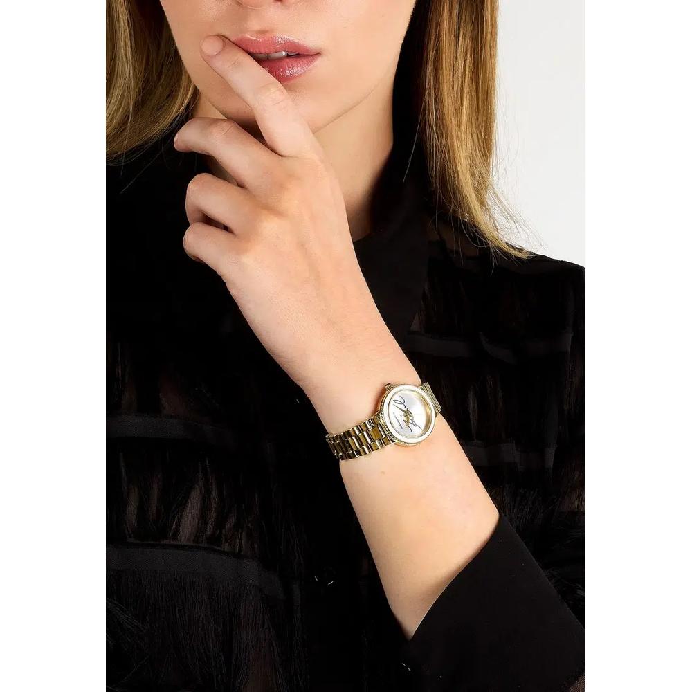 【2 года гарантии】KARL LAGERFELD Kaiser Collection 28mm женские золотые кварцевые часы R0553104508 2
