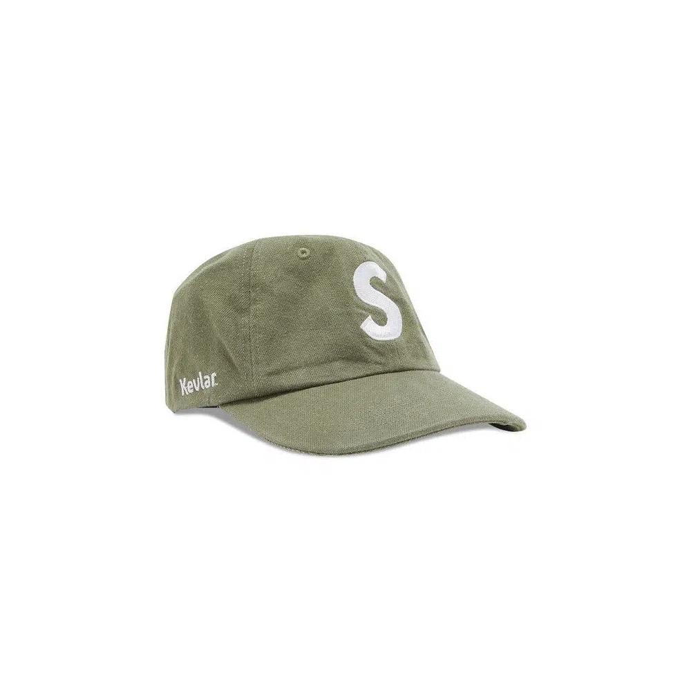 Бейсболки Supreme x Kevlar Denim S Logo 6-Panel 'Olive' 1