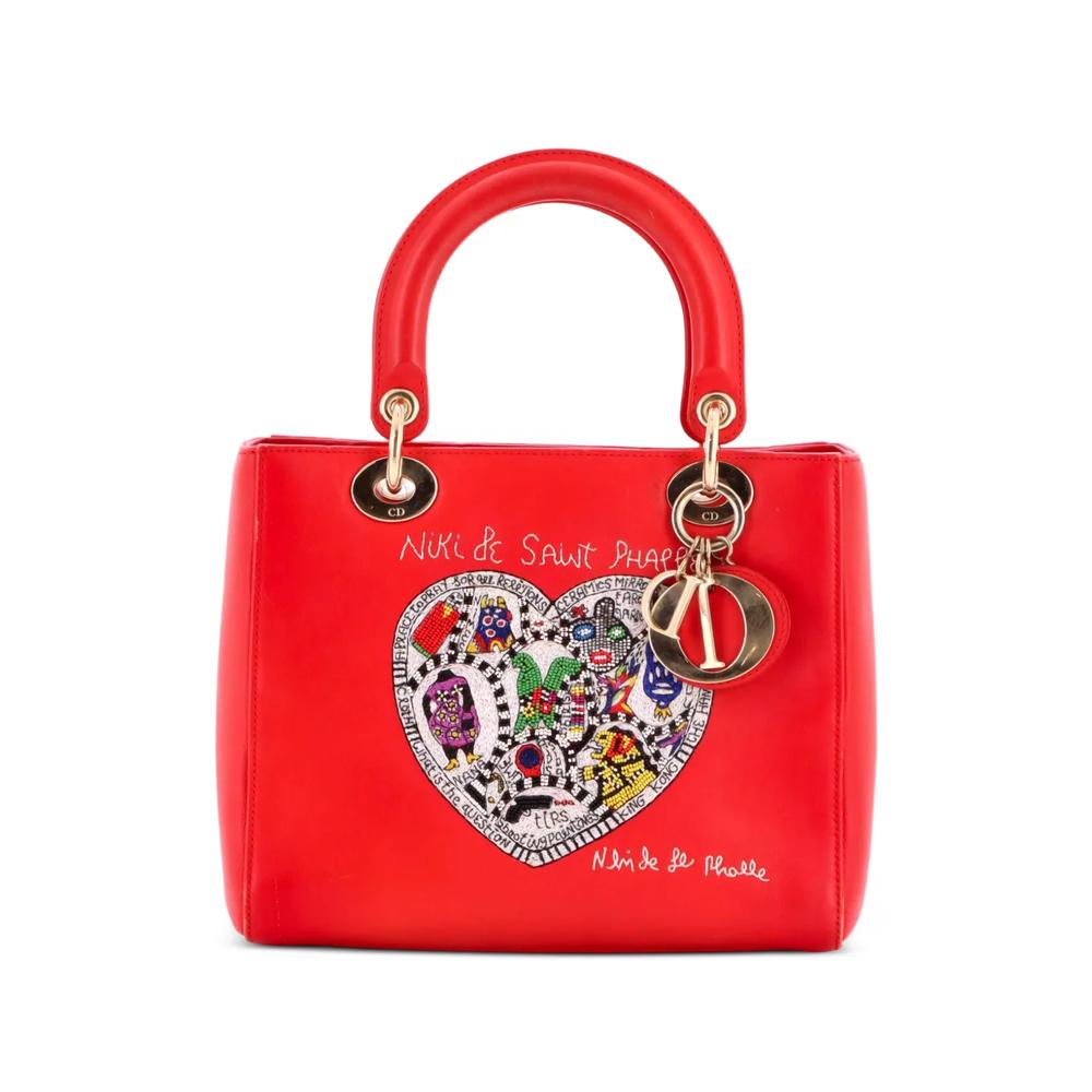 Сумка-сэтчел Lady Dior Bag Limited Edition Niki de Saint Phalle Embroidered Leather среднего размера 1