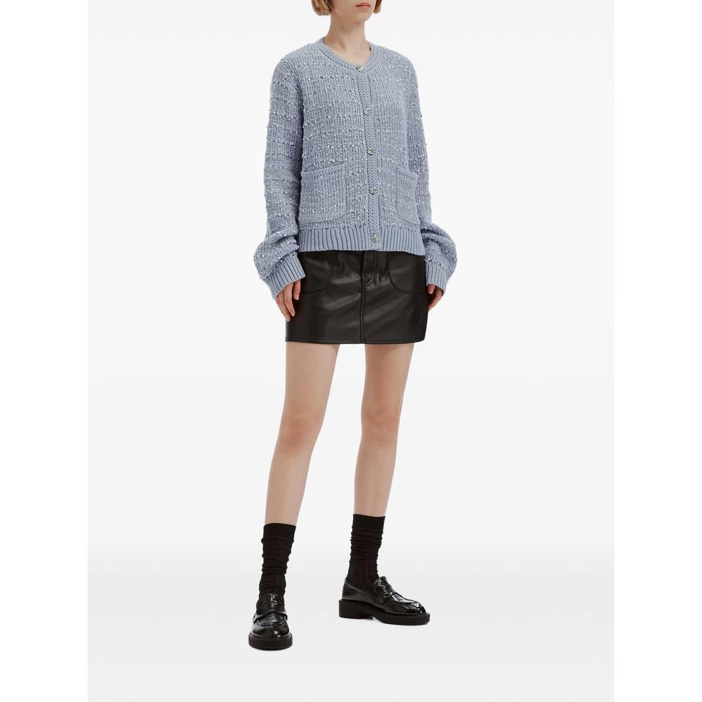 tweed-effect button-up cardigan 2