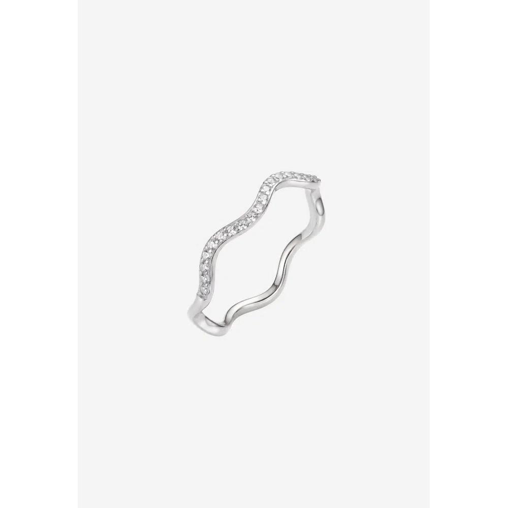 Кольцо Nola Shimmering Wave Ring в серебристом цвете 1