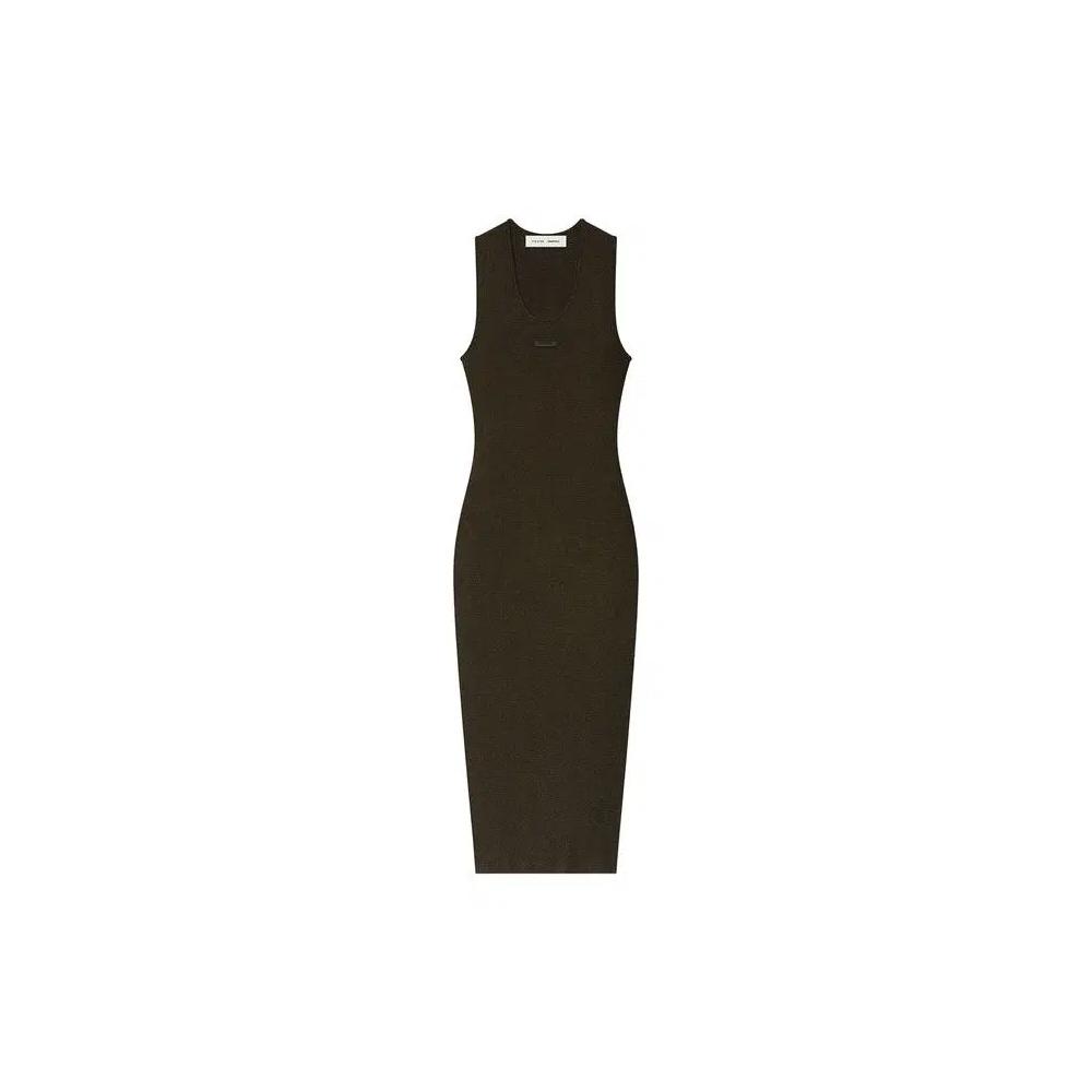 Tanks Fear of God Essentials Rib Tank Dress 'Коричневый' 1