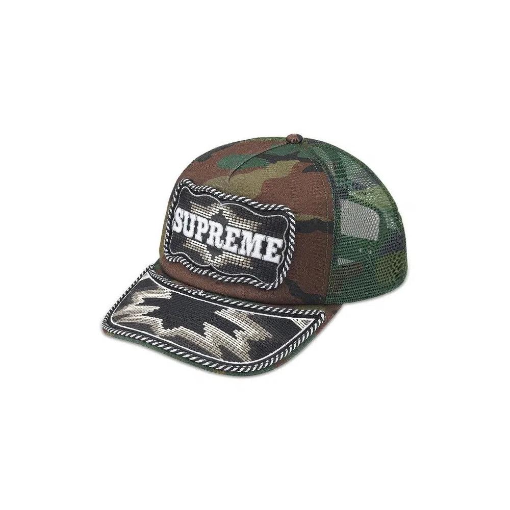 Кепки Supreme Western Embroidered Mesh Back 5-Panel 'Woodland Camo' 1
