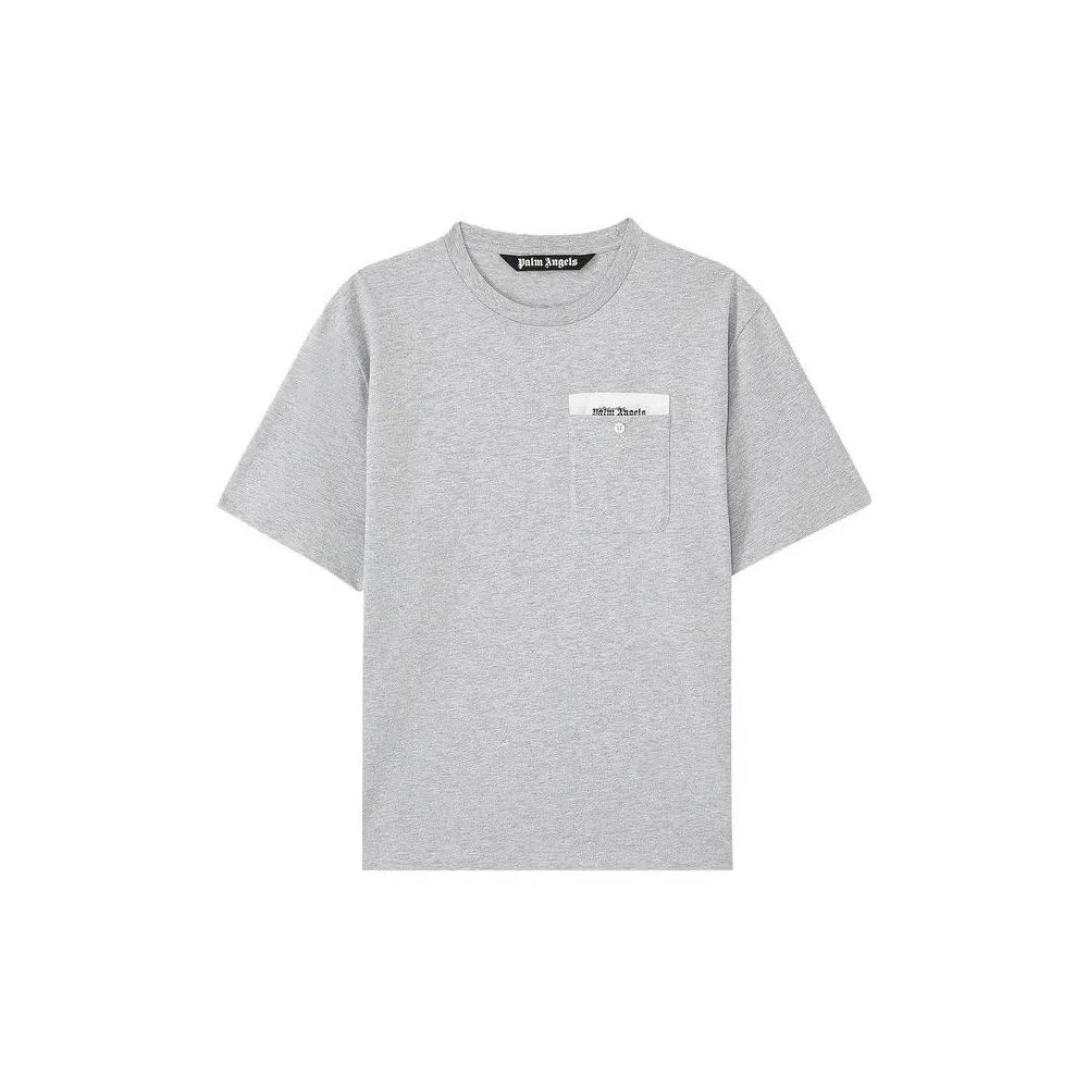 Футболки с коротким рукавом Palm Angels Sartorial Tape Crewneck T-Shirt 'Grey/Off White' 1