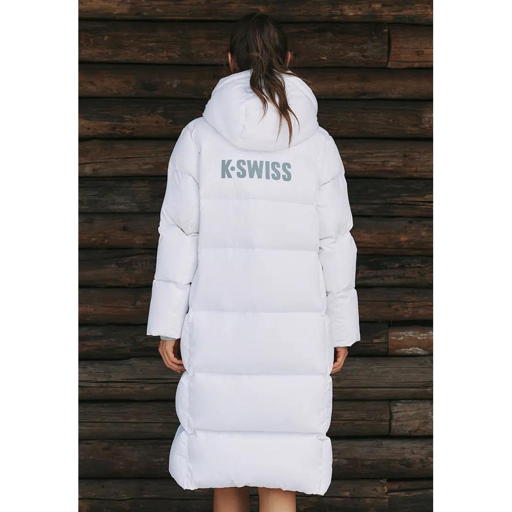 ЖЕНСКАЯ ДЛИННАЯ ПУХОВАЯ КУРТКА С ЛОГОТИПОМ K-SWISS 2