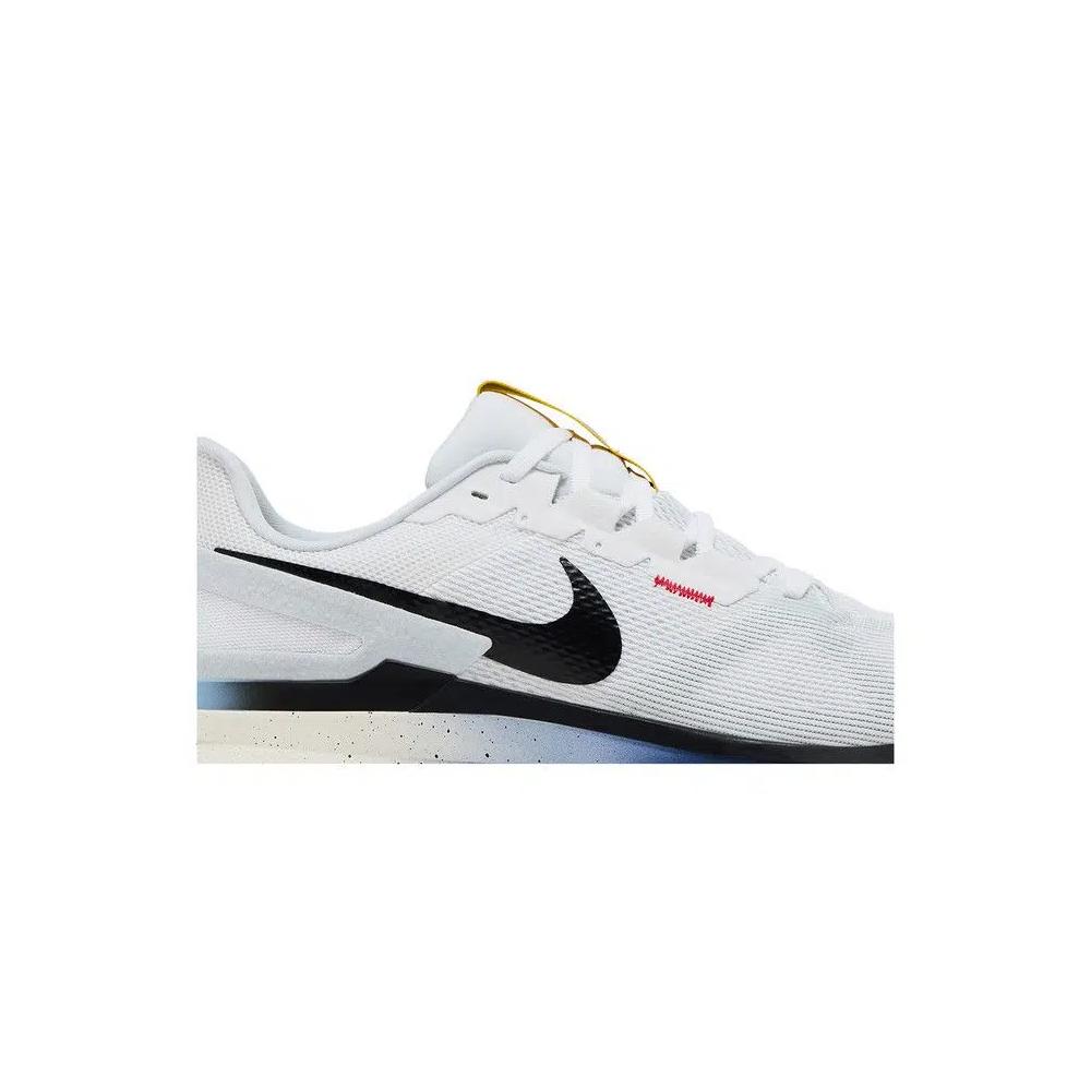 Кроссовки Nike Air Zoom Structure 25 «White Navy Speed Yellow» 2
