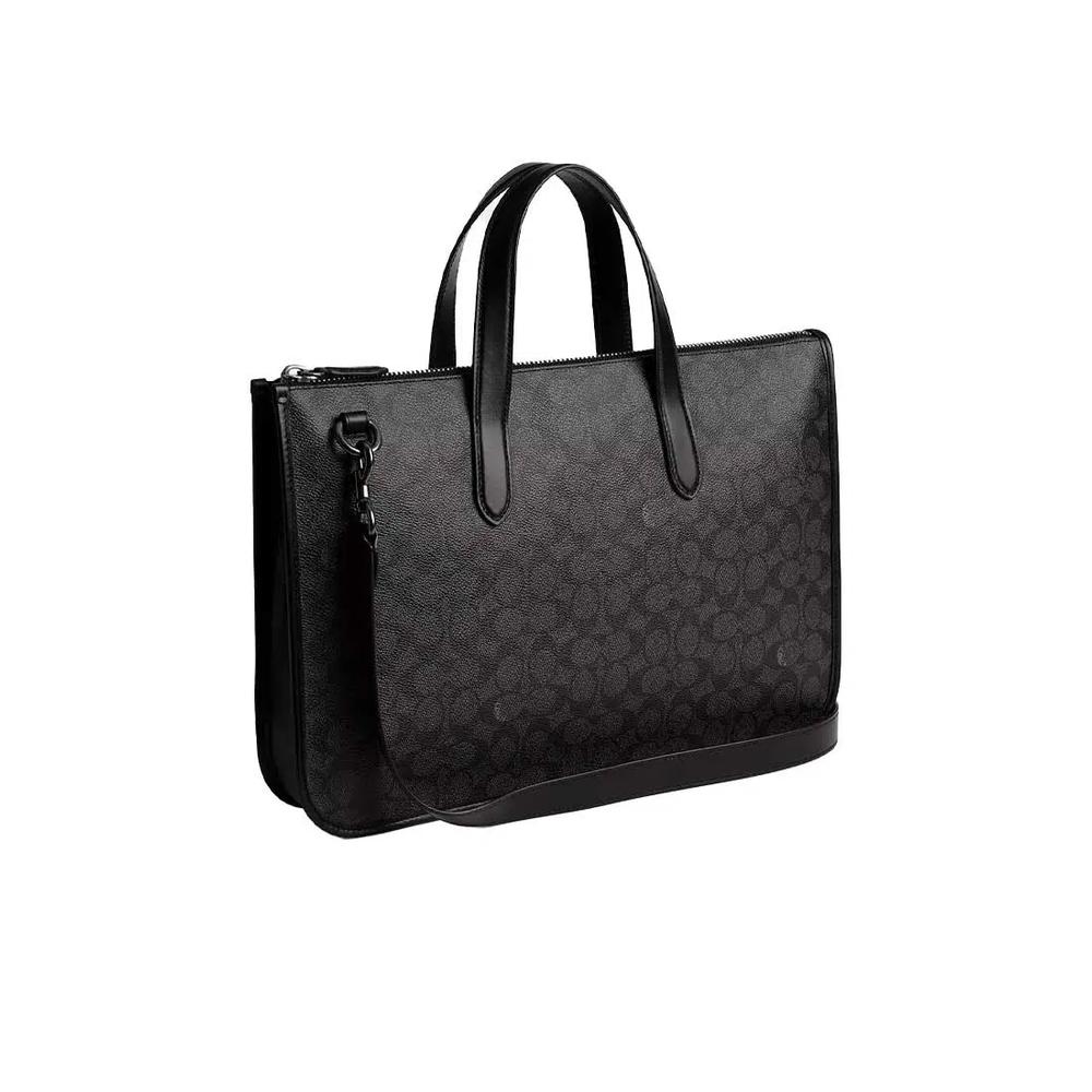 Сумка Isaac Workbag из фирменного холста Charcoal Signature CV970 2