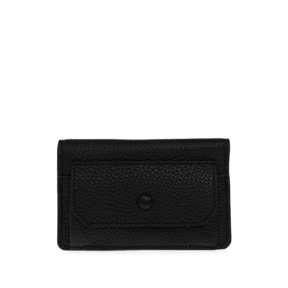 grained leather card holder 1