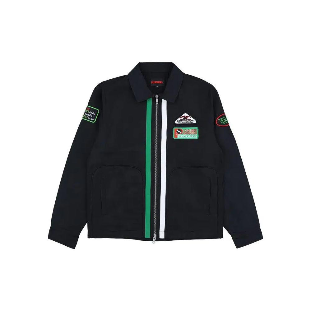 Куртки Pleasures Records Jacket 'Black' 1