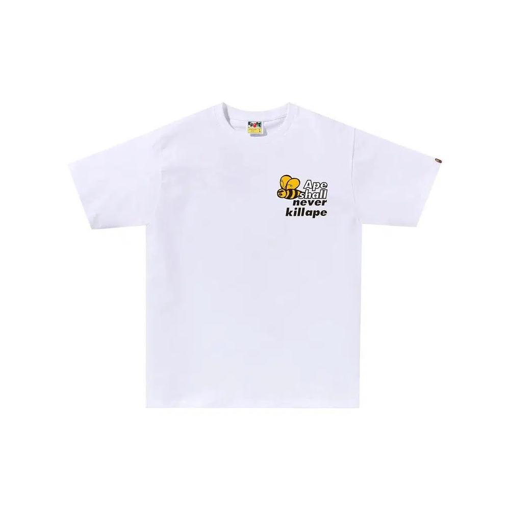 Футболки BAPE Asnka Bee Logo Tee 'White' 1