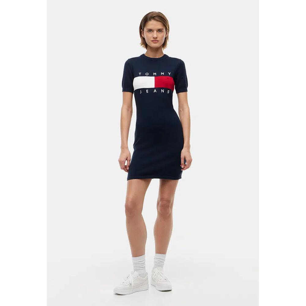 Флаг короткий рукав свитер-платье - Tommy Jeans 1