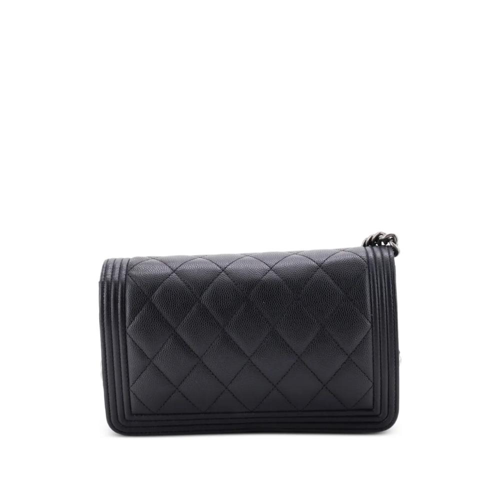 Стеганая сумка через плечо Boy Wallet on Chain Quilted Caviar 2